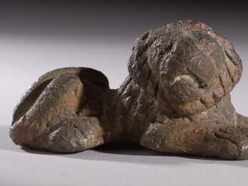 Lion-shaped Weight Bronze weight in shape of crouching lion.