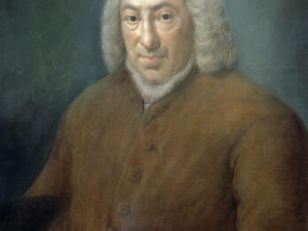 19. [Image: S19 Portrait of Alexander David Portrait of Court Jew Alexander David of Braunschweig Portrait painting of man facing viewer wearing wig.