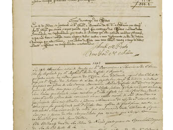 Book Acquisitions of the ‘Ets Haim Yeshiva for the Years 1718/9 and 1732/33 Manuscript page with Portuguese text.