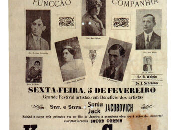 Page with Portuguese titles and text and small portrait photographs throughout.