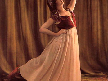 Marie “Mim” Rambert in Costume for Recital Photograph of dancer in dress.