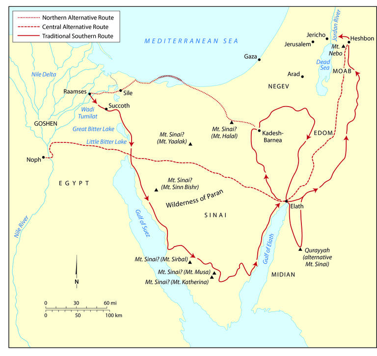 Map of Egypt and Middle East. 