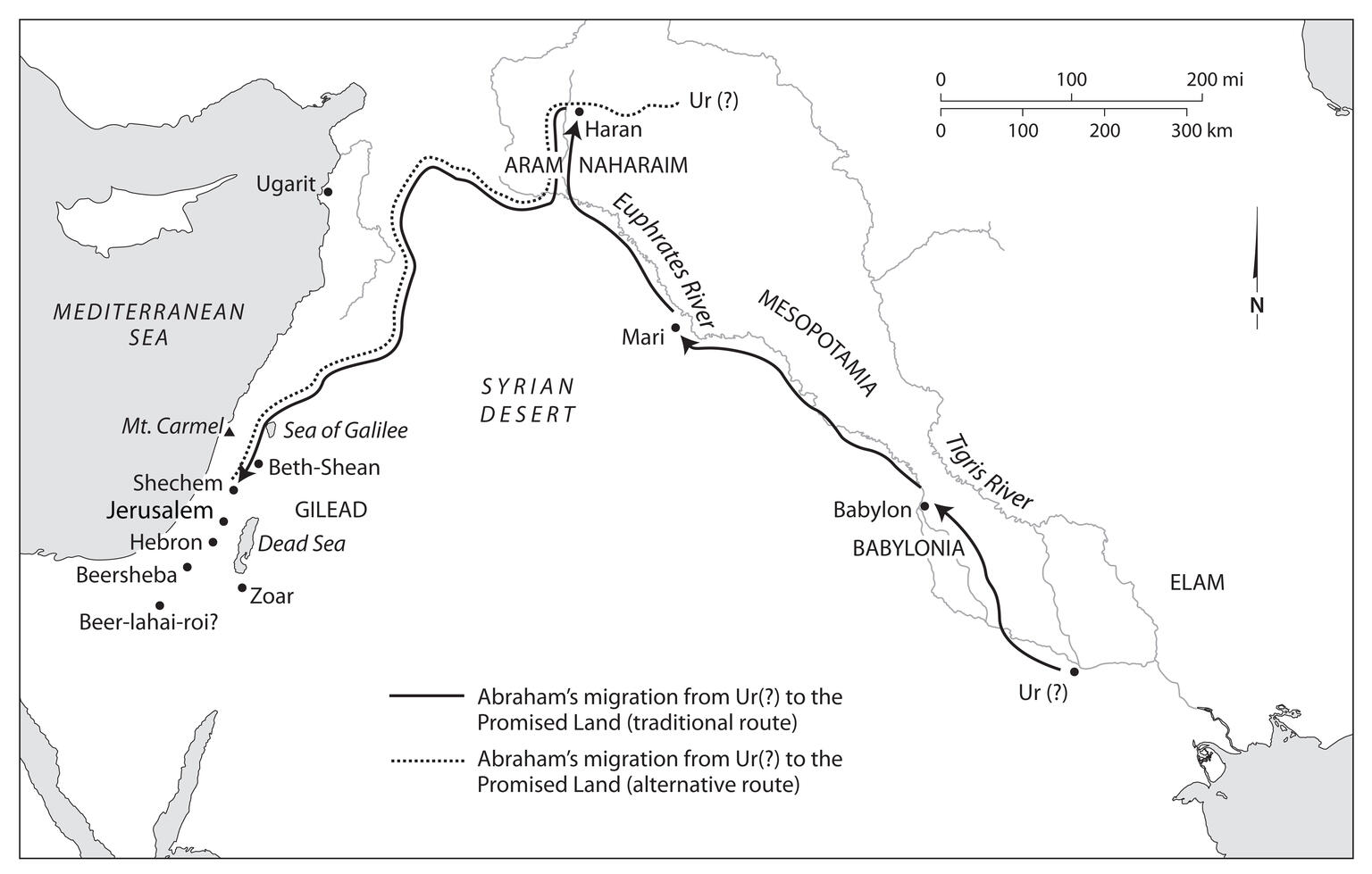 Map of Middle East.