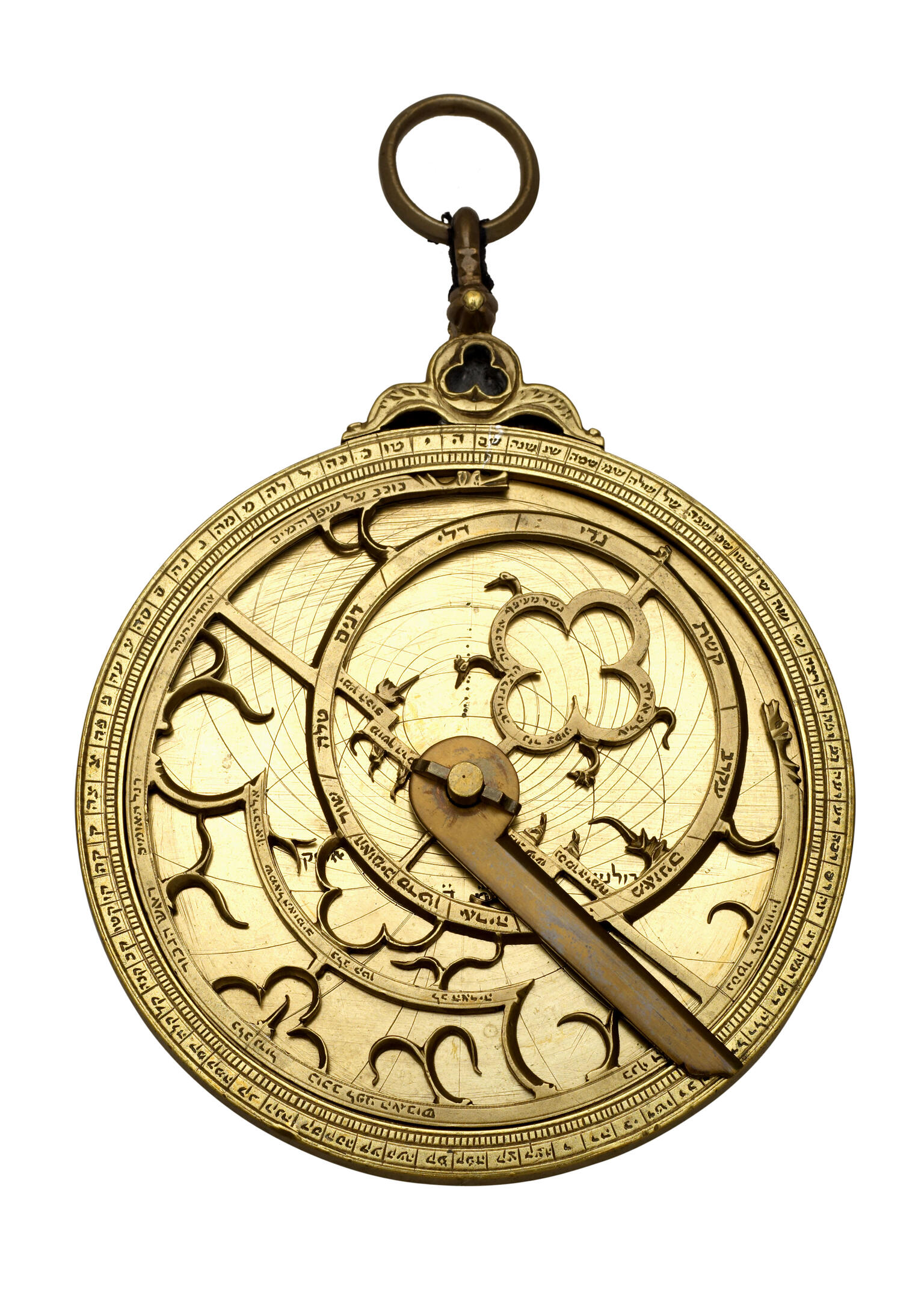 Watch-like device with concentric circles, inner geometric shapes and hands. Watch-like device with concentric circles, inner geometric shapes and hands.