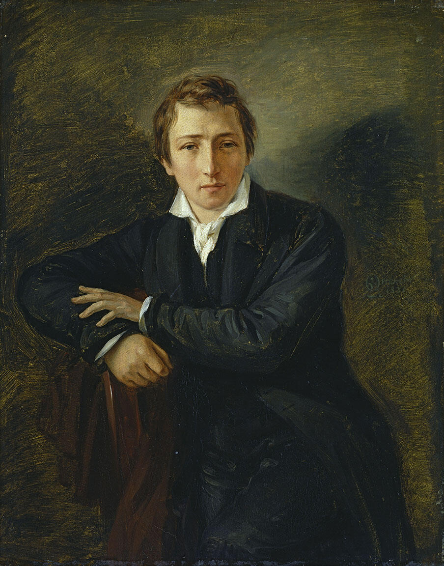 Portrait painting of man looking at viewer in seated position wearing a suit. Portrait painting of man looking at viewer in seated position wearing a suit.