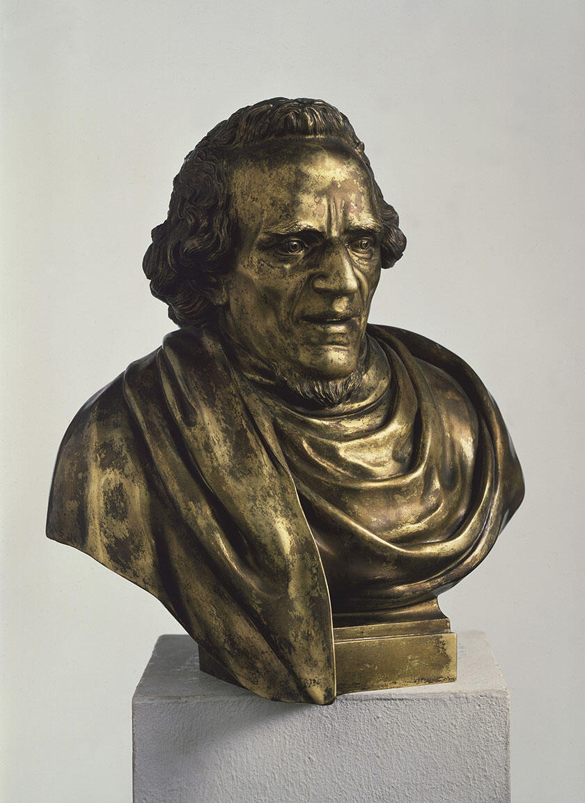Bust of man on pedestal. Bust of man on pedestal.