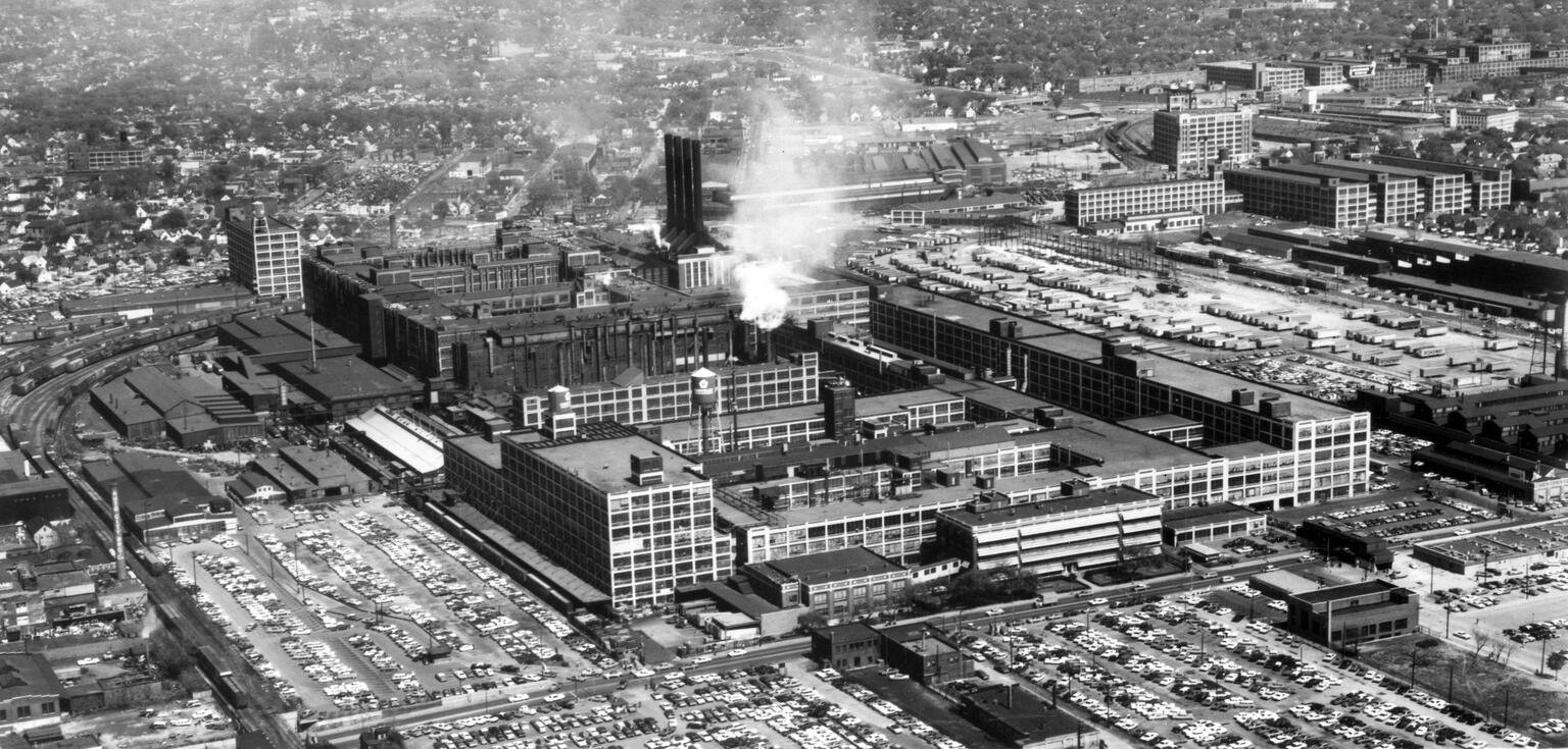 Aerial photograph of building complex. Aerial photograph of building complex.