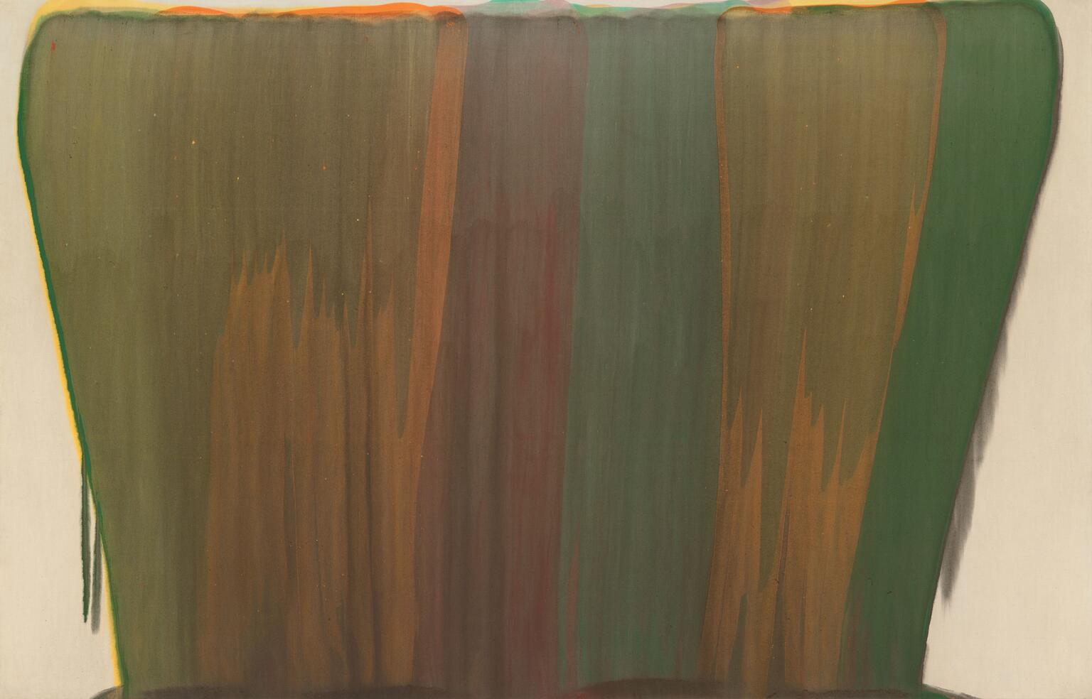 Abstract painting of five bands of colors. Abstract painting of five bands of colors.