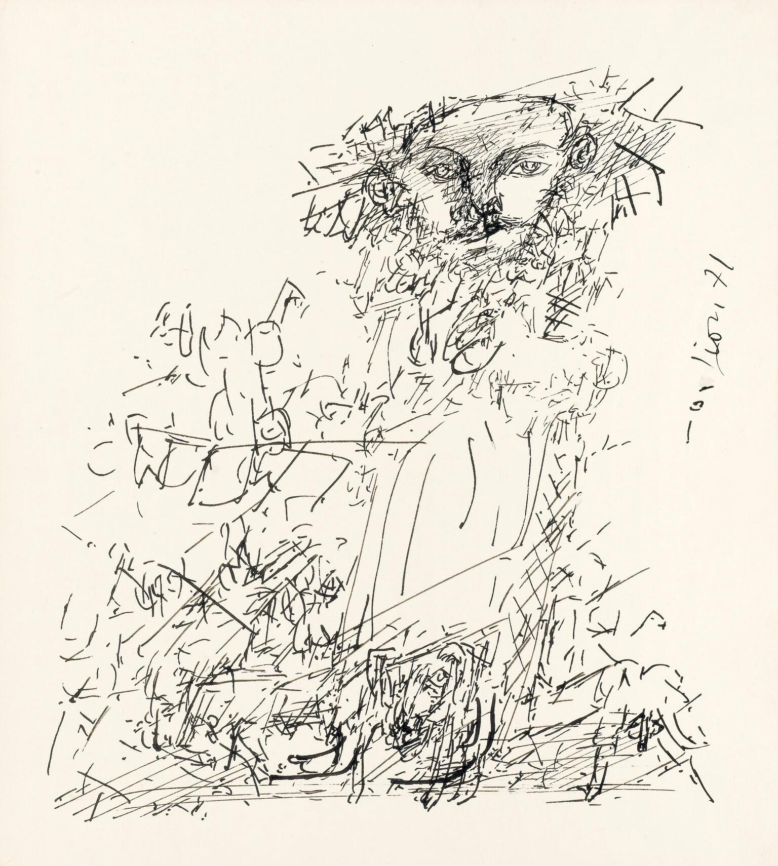 Abstract drawing of a man. Abstract drawing of a man.