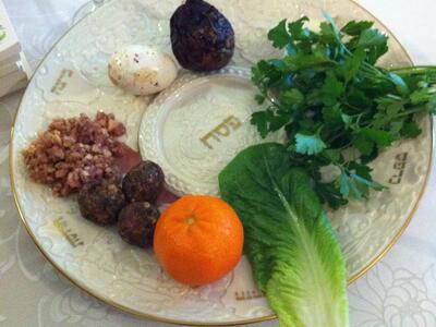Seder Plate with Orange